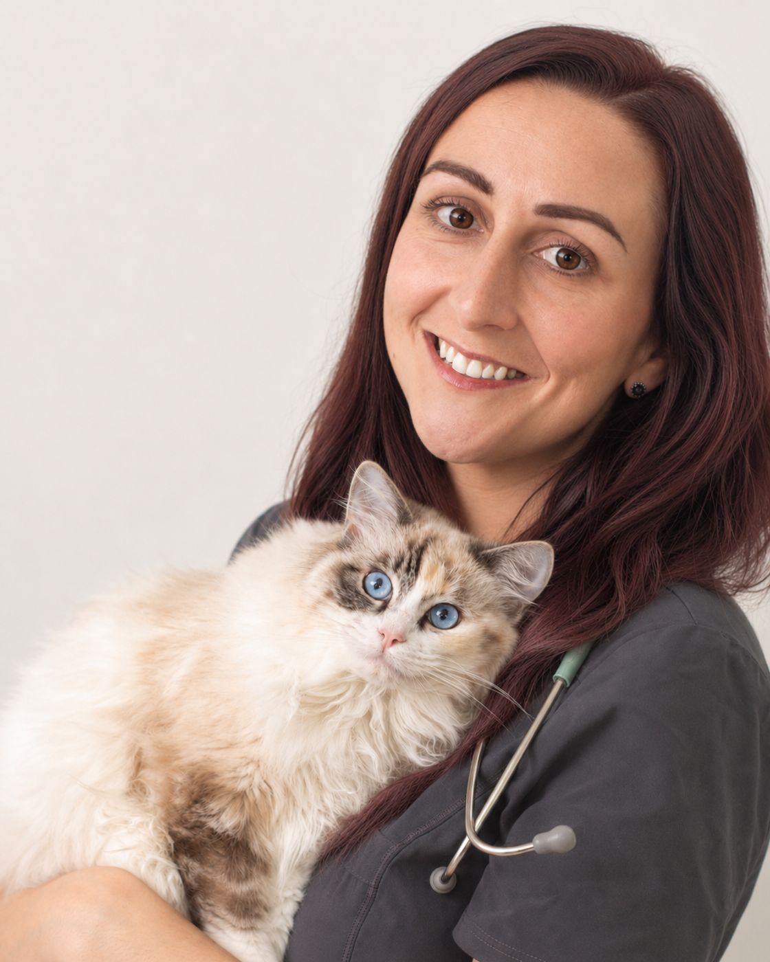 Katie with one of her cats